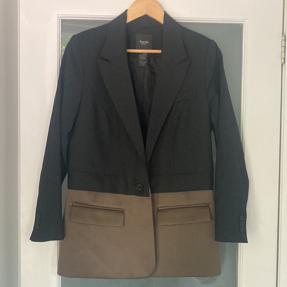 SMYTHE convertible black and khaki blazer size 12 - Picture 4 of 13